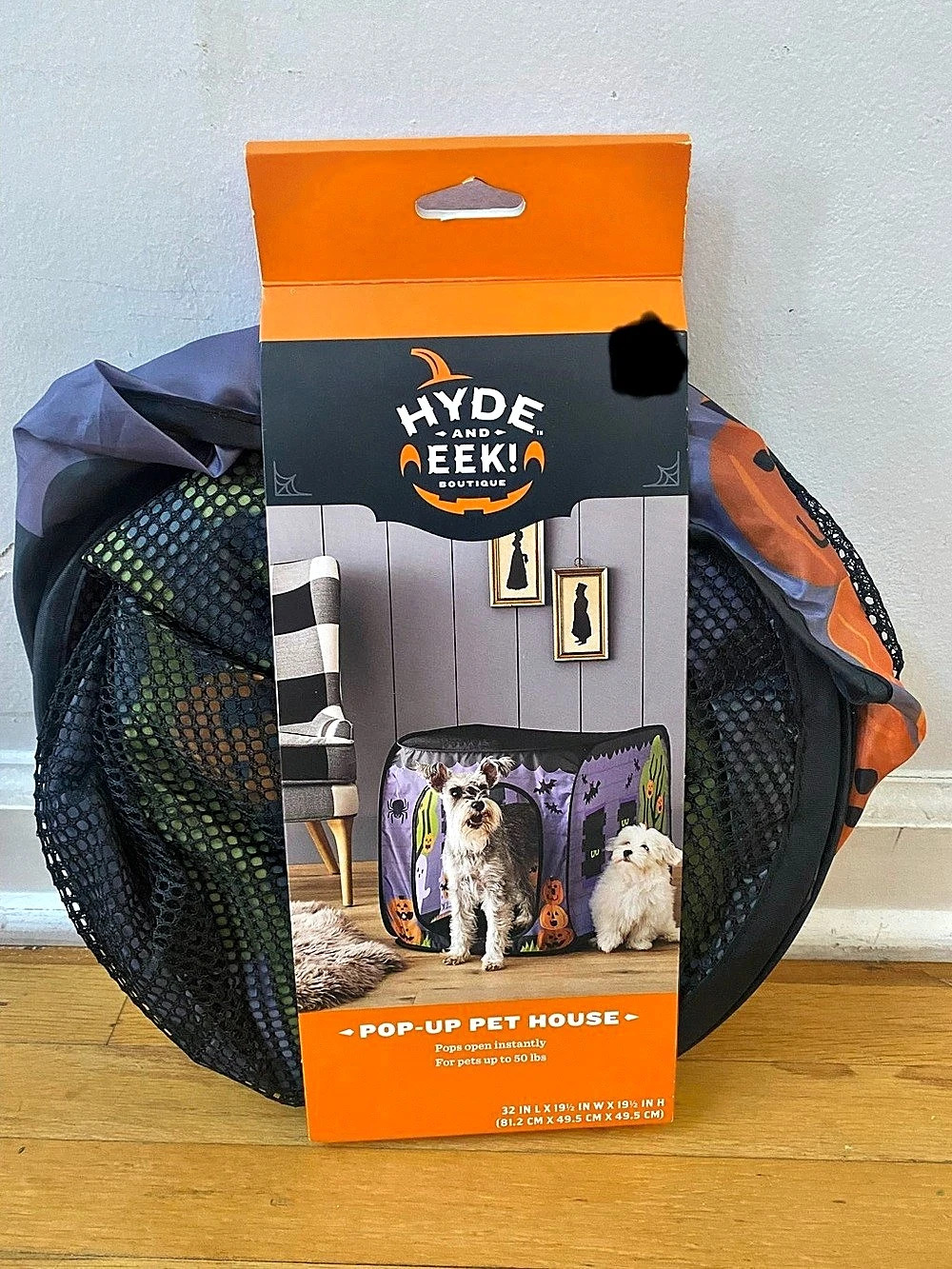 Hyde & EEK! Boutique Halloween Pop-Up Pet House Black & Orange